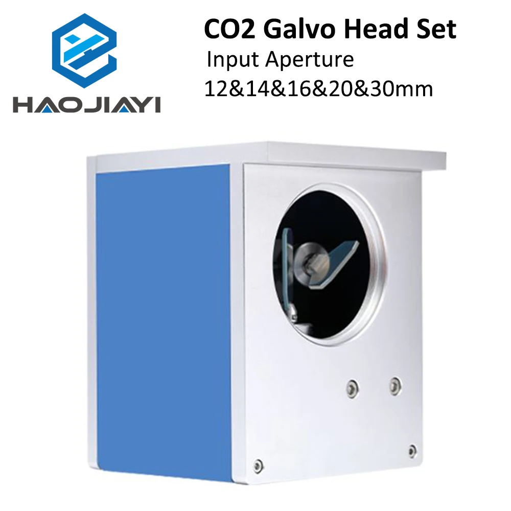 HAOJIAYI CO2 Laser Scanning Galvo Head 10.6um Input Aperture 12mm 14mm 16mm 20mm 30mm Galvanometer Scanner with Power Supply