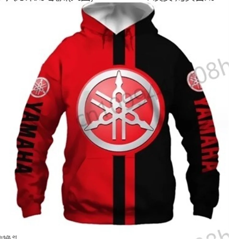 2025 جديد ياماها دراجة نارية ثلاثية الأبعاد مطبوعة هوديي موضة الرجال في الهواء الطلق ركوب على الطرق الوعرة الرياضة بدلة سباق البلوز #4