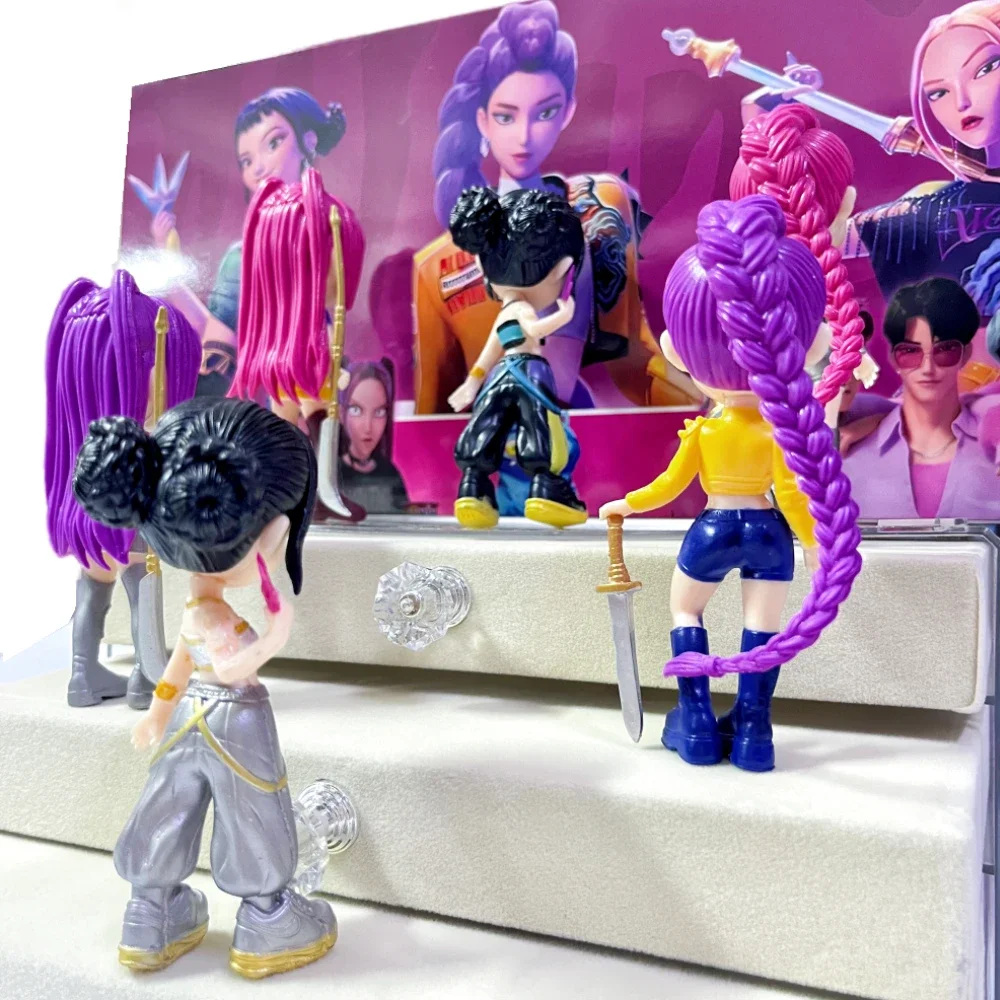 Kpop Girl Group Rumi Mira Zoey Anime Style Polyvinyl Figurines Desktop Trinkets Christmas New Year Gifts for Kids & Kpop Fans