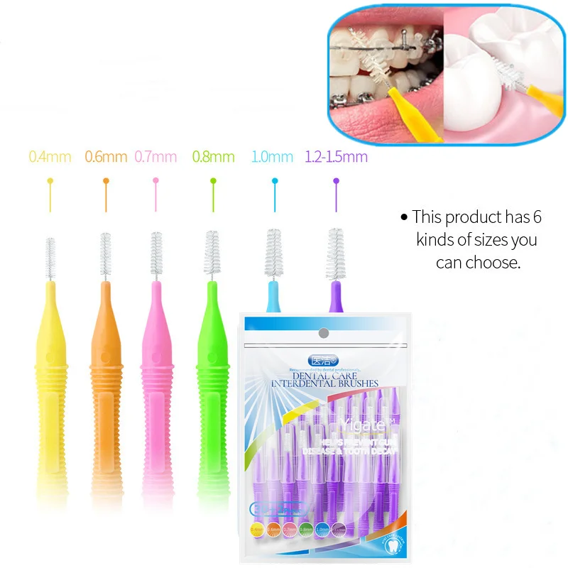 

32Pcs Interdental Brushes Oral Care Tooth Brush Removes Food And Plaque Teeth Oral Hygiene Soft Orthodontic Interdental Brush