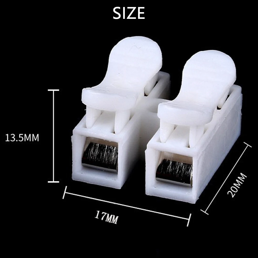 26/55PCS CH-2 quick Wire Connector Flame-retardant Plug-in Terminal Block Splice Lock Electrical Crimp Connection Terminals