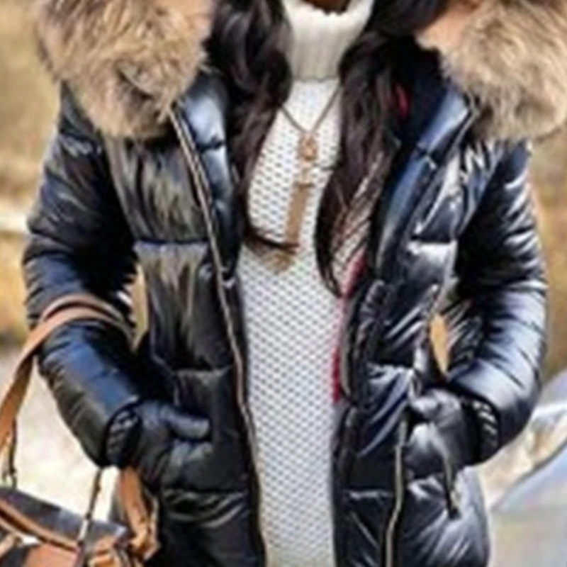 2025 Autumn and Winter Hooded Cotton-padded Jacket Short Thick Zipper Women's Street Jacket