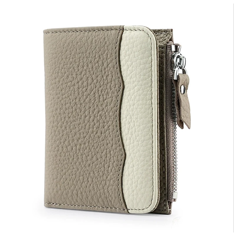 

Hot selling women's Genuine Leather Wallet RIFD multifunctional Purse Short Fashion Credit ID Card Holder Wallets Coin Pocket