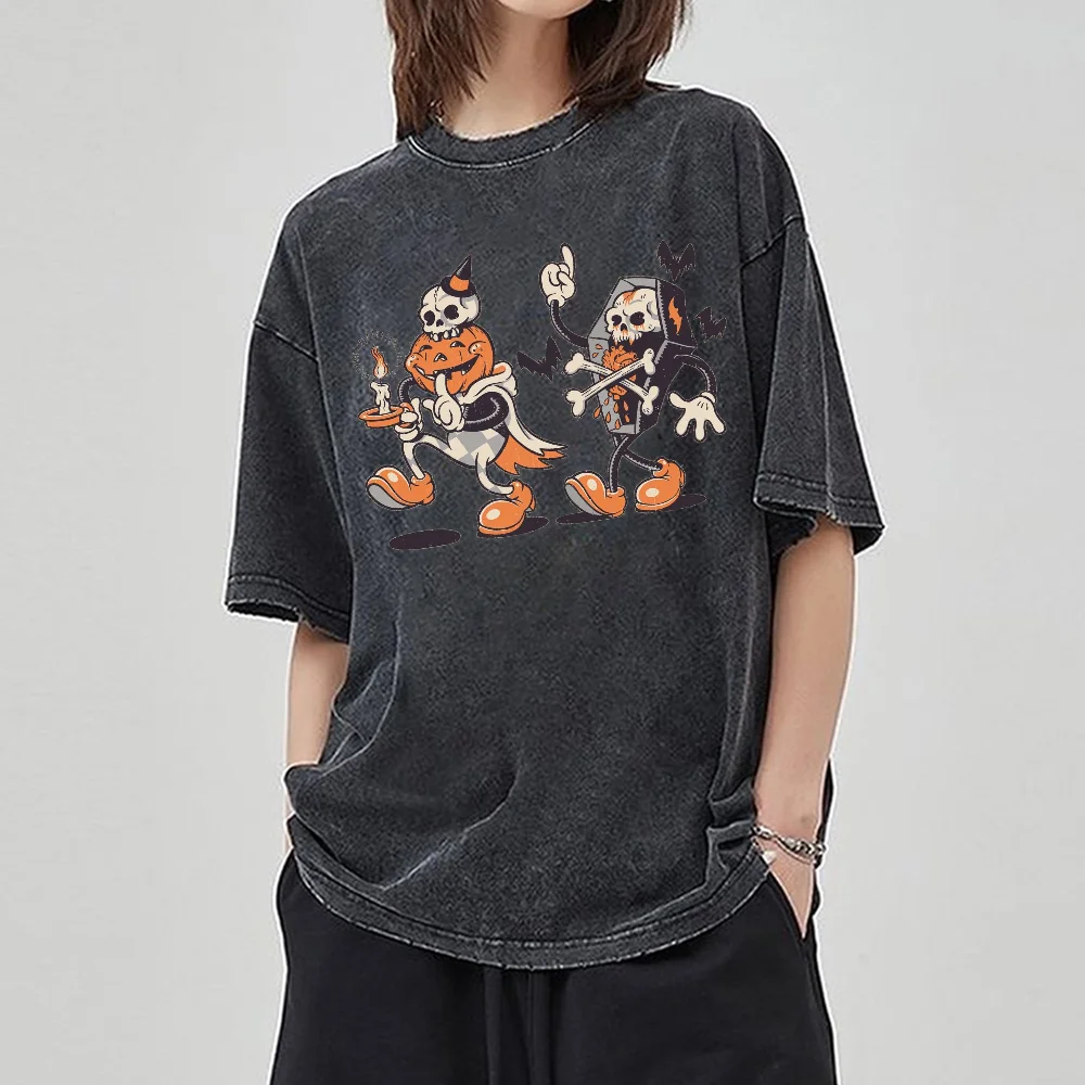 ユニセックス半袖Tシャツ,ハロウィーン,カボチャの色,カジュアルなデザイン