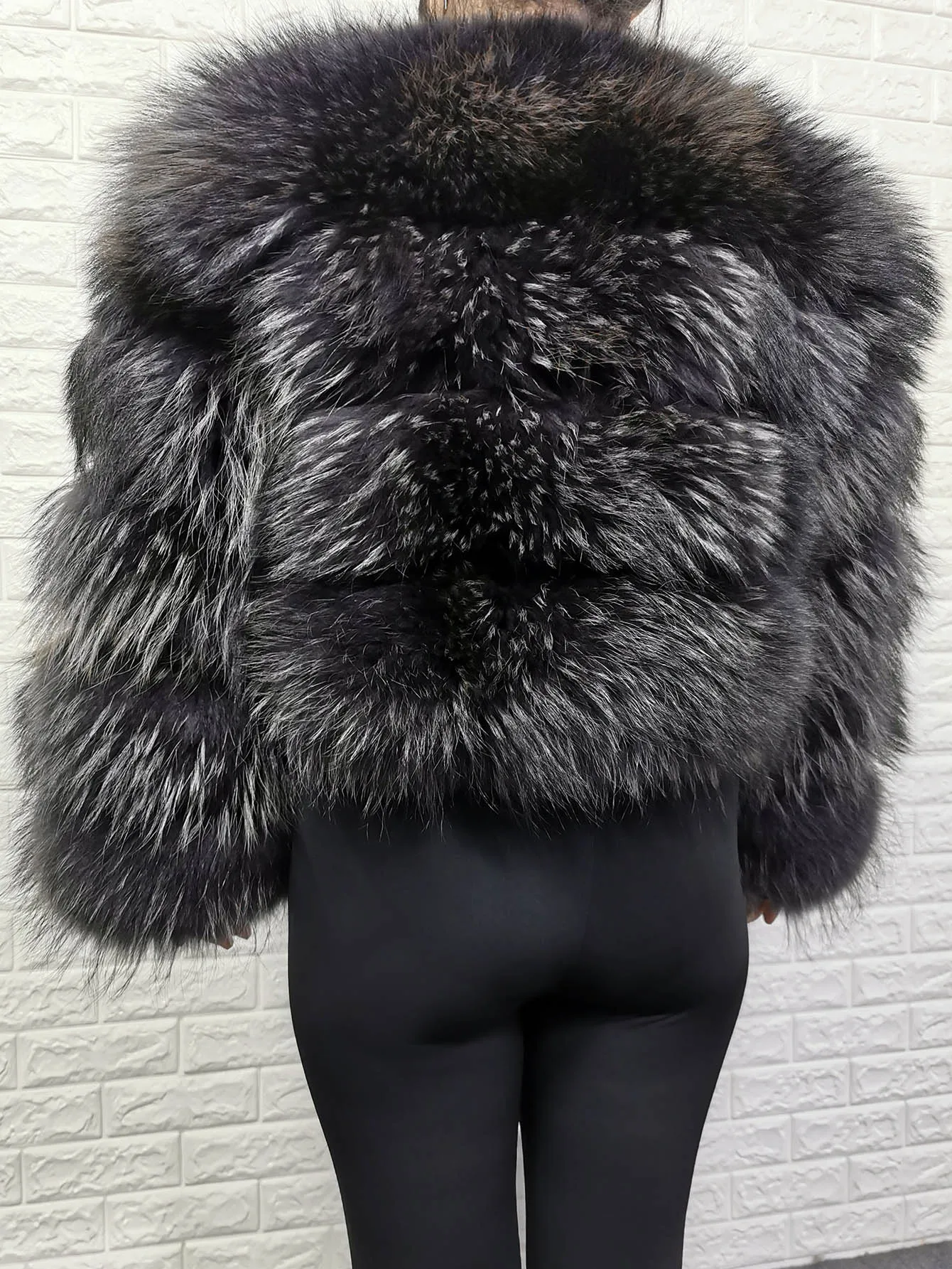 2024 Luxury Gray Furry Plus Size tops Clothing Curve coat Women's Natural real raccoon Fur Coat winter jackets Female Vest