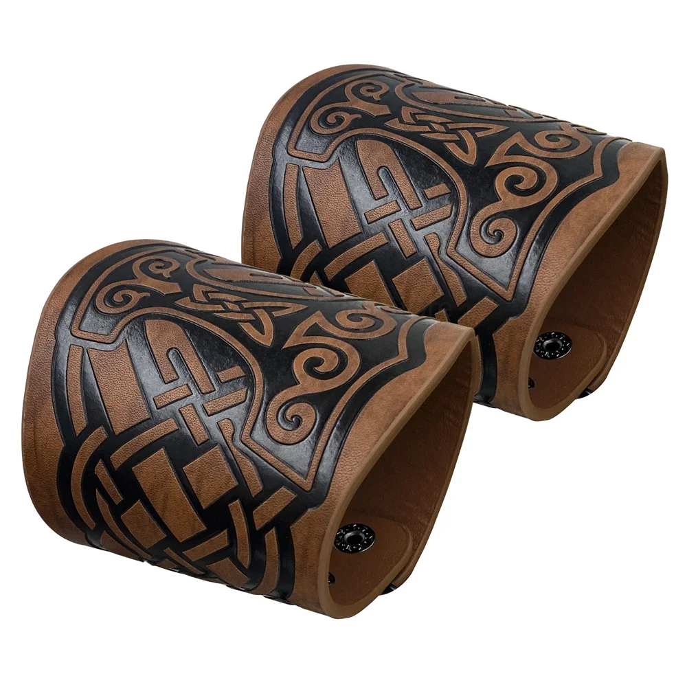 

Men Medieval Viking Armor Arm Warmers Gloves Cosplay Viking Pirate Knight Gauntlet Wristband Bracers