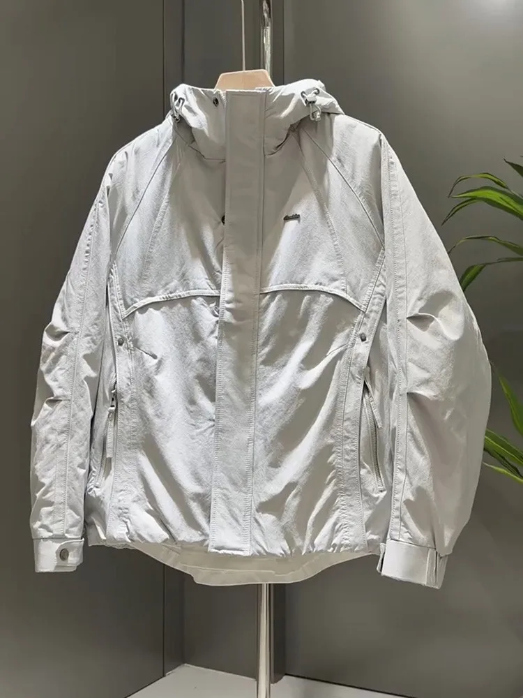 

Men's Faionable Hooded Cotton Jaet Thi Warm Casual All-Match Autumn Winter Coat Youth ular Straight Cut Long Sve