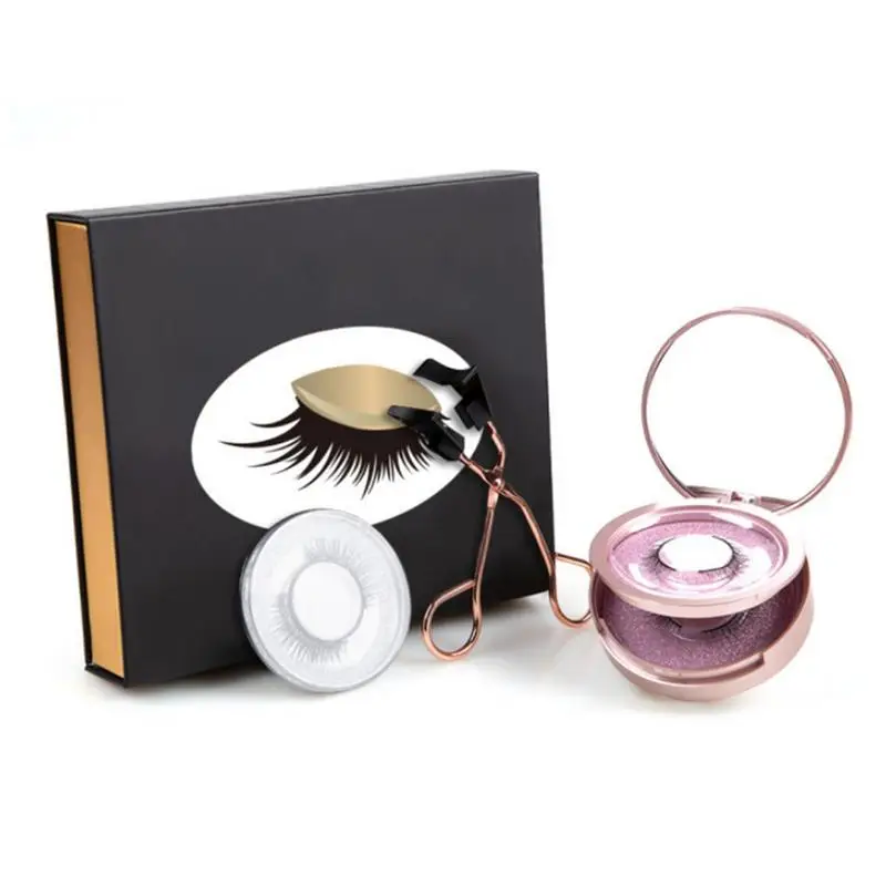 Magnetic False Eyelashes No Glue Full Eye 6 Magnet Reusable Fake Eyelashes Natural Soft Eyelashes Extension Magnetic Eyelash Kit