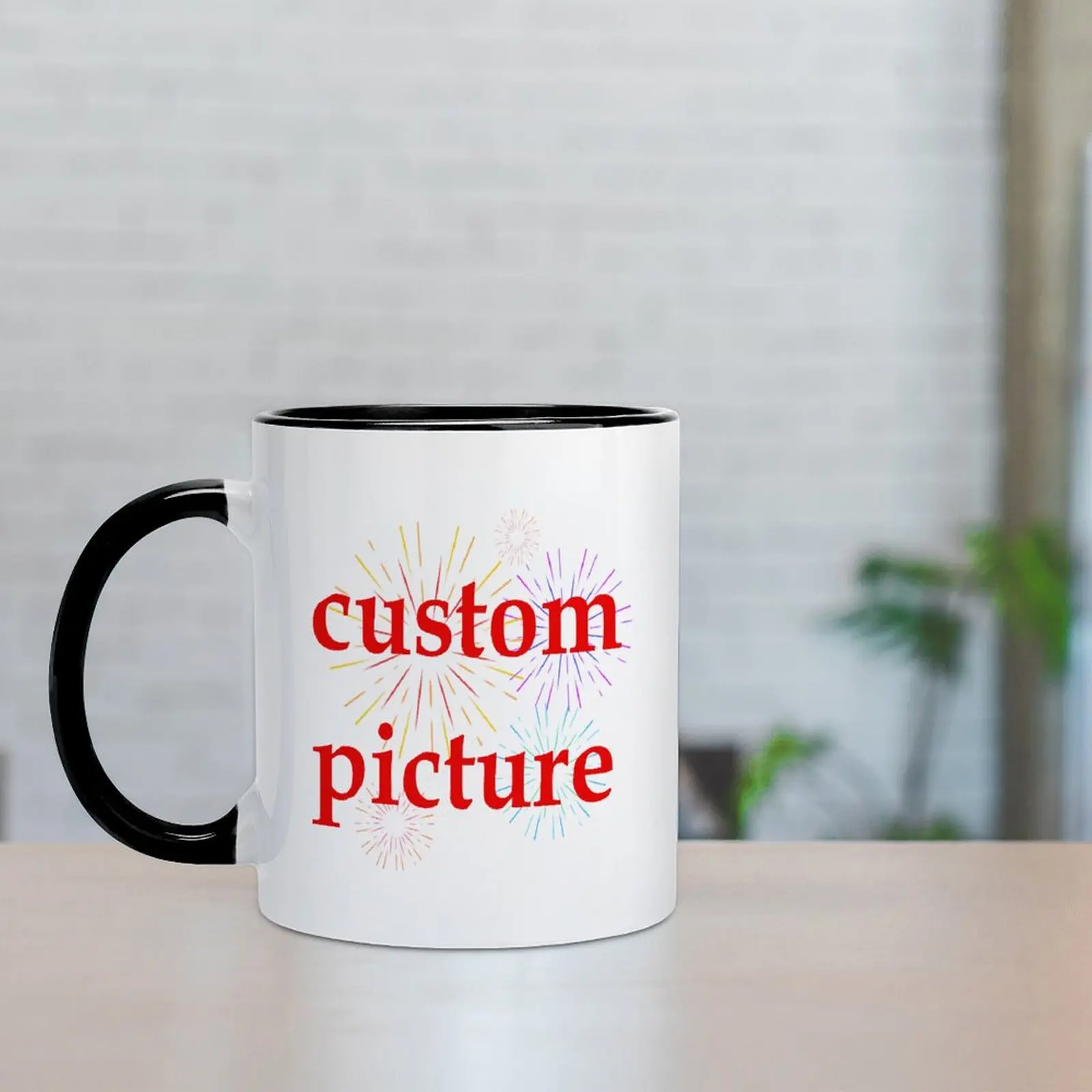 DIY Customized 330ML Ceramic Mug Print Picture Photo LOGO Text Personalized Coffee Milk Cup Creative Present Cute Gift