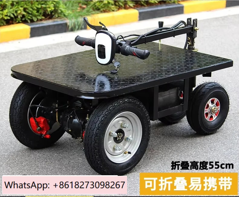 Inverted donkey electric flatbed truck, transport truck, cement sand folding stall, electric scooter