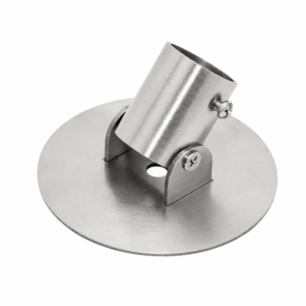 Stainless Steel Flange Seat Bracket Hardware Fitting Heavy Duty Round Tube Mounting Bracket Rotatable Tube Holder Bracket