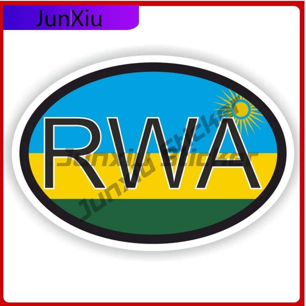 

Rwanda Oval Country Code Rwa Flag National Emblem With White Border Vinyl Decals Suv Decals Bicycle Accessories For Women Mirror