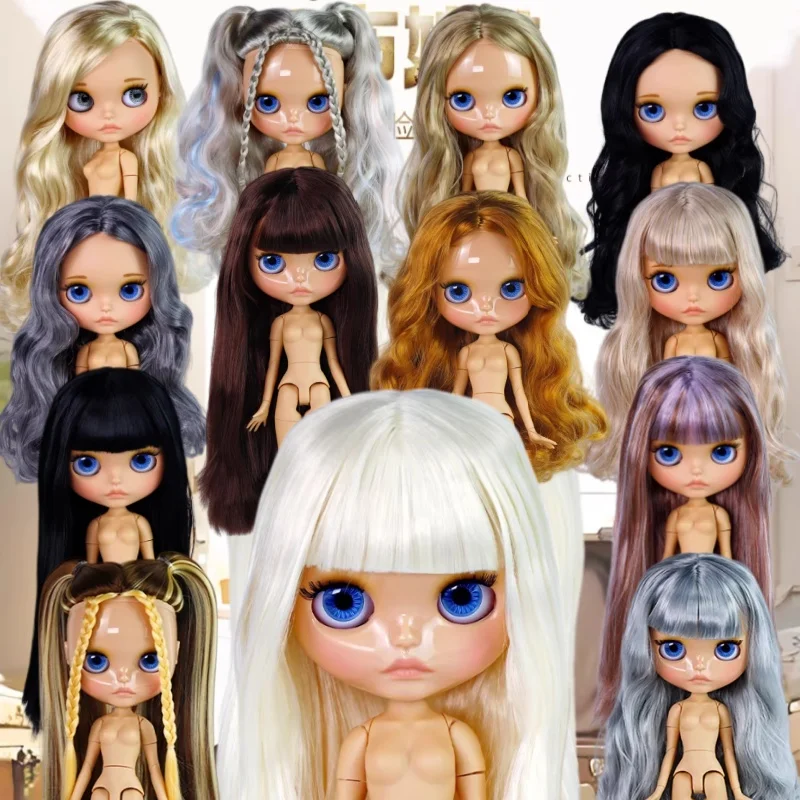

Icy Dbs Blyth Doll 19 Joints 30cm Body Doll Matte Face Glossy Face Tan Skin Beep Lips Hand-Painted Makeup Diy Hair Girl Gift