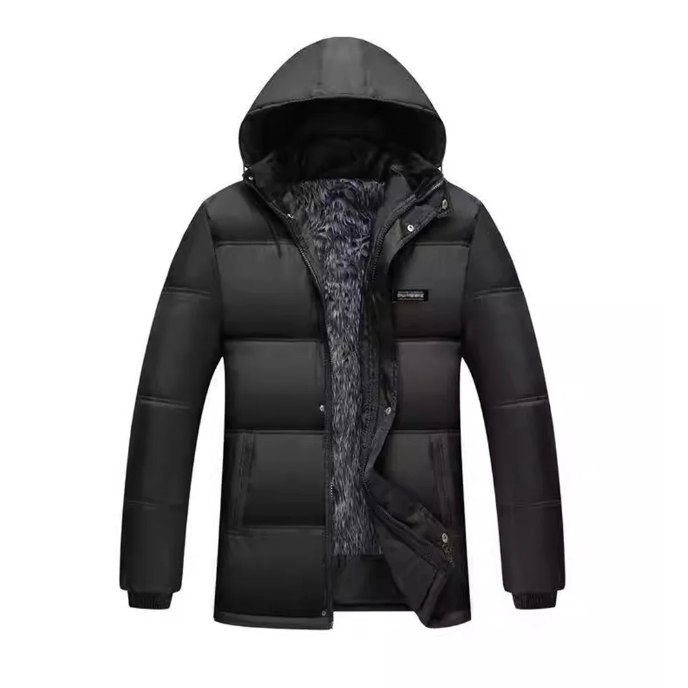 

Solid Color Jacket Thickened Hooded Coat Casual Outing Brand New Condition For Casual Use Multiple Size Options