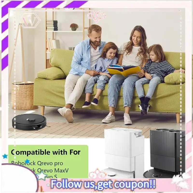 دائم 48 قطعة فرشاة تصفية كيس لجميع الغبار وممسحة القماش عدة ل Roborock Qrevo Pro Qrevo Maxv Qrevo S مكنسة كهربائية استبدال أجزاء