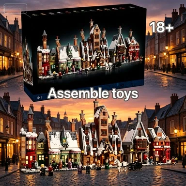 

Bandai 76457 Village Model Set Home Decoration Creative Construction Toy Ideal Gift for All Ages compatible with LEGO bricks