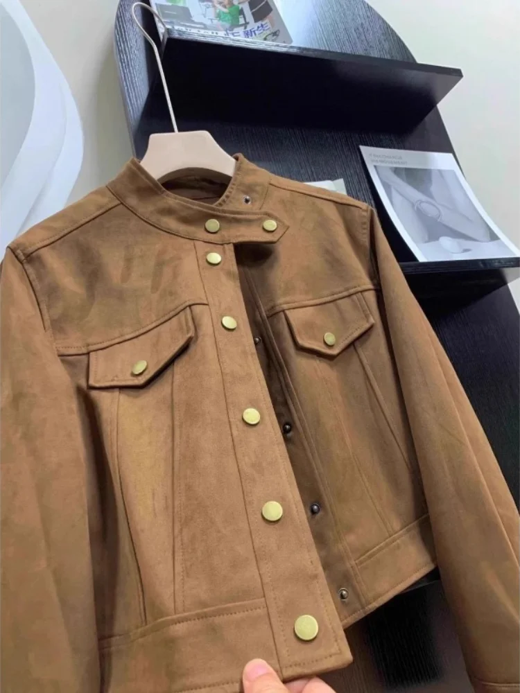 Y2K Maillard Style Tweed Jacket Women 2026 Spring Autumn New Arrival High Waist Fashion Petite Premium Casual Outerwear Coat