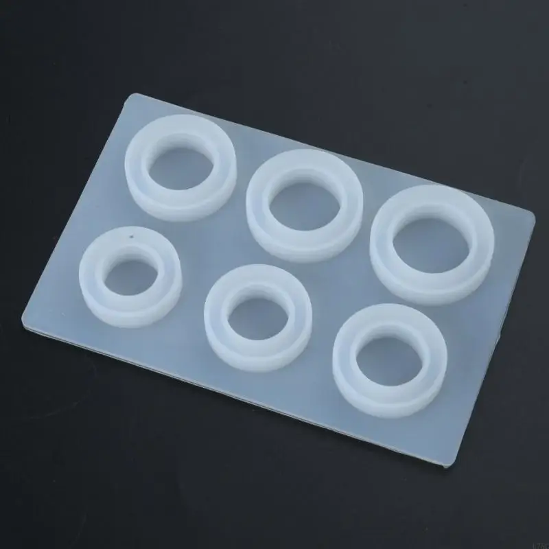 U75C DIY resina epóxi anéis fundição molde molde ambientalmente amigável silicone redondo jóias resina molde para