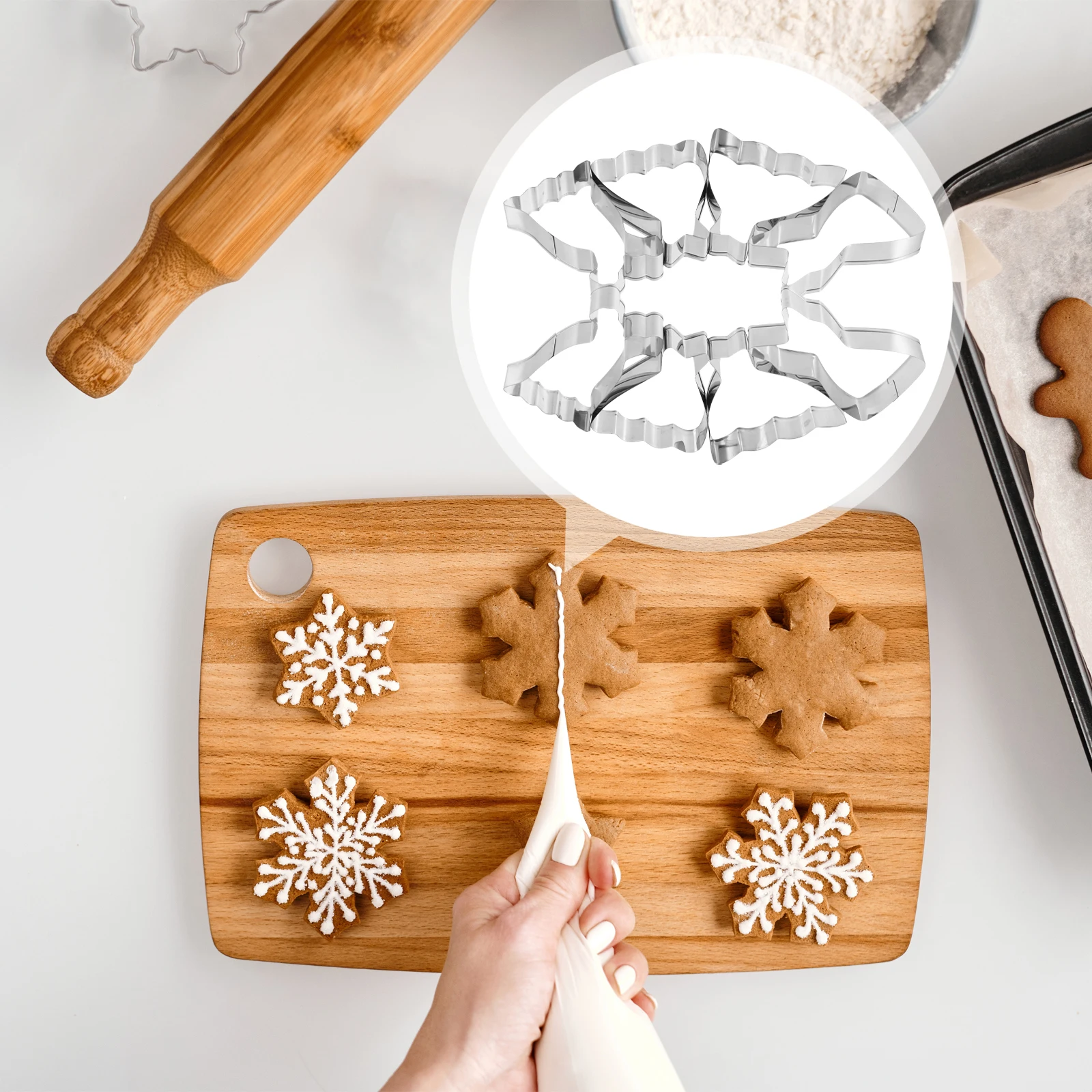 

8pcs Dress Cookie Mold Set Stainless Steel Baking Cutter Diy Biscuit Cookie Cutter Shapes Silver 118Characters