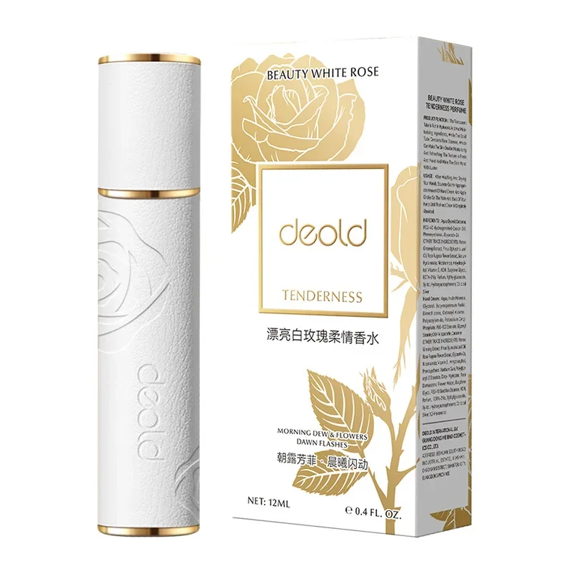 عطر زهري طويل الأمد 10 مل للجنسين عطر طازج أسود أبيض روز وودي أو دو تواليت