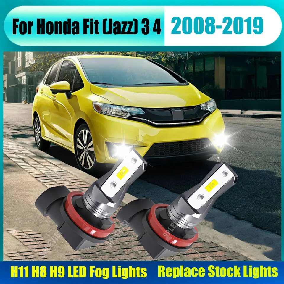 

H11 H8 H9 Fog Light Bulbs -OEM Replacement For Honda Fit (Jazz) 3 4 2008 2009 2010 2011 2012 2013 2014 2015 2016 2017 2018 2019