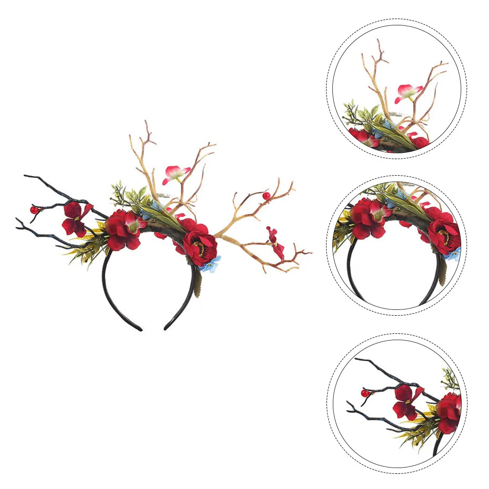 

Creative Tree Branch Floral Christmas Headband Xmas Headdress Holiday Hair Band Party Costume Festival Decoration Eco-Friendly