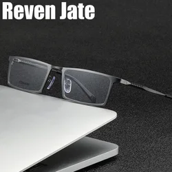 Reven Jate P8808 Full Rim Frame Pure Titanium Super Tough Temple Legs Prescription Eyeglasses Frame Optical Glasses