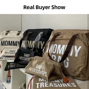 Pangdube-diaper schwarzer Babybaby Vater, Muttertasche, Taschen, Rucksack Vater, 3pcs per Set 8 Hauptverkauf Leder Mutterschaftstasche - №3