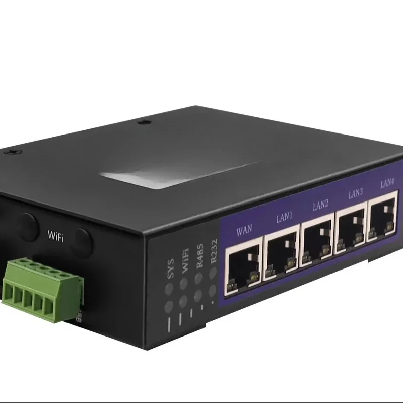 Industrial IoT intelligent gateway data collection multi-protocol conversion 4 LAN ports directly into the 4g card