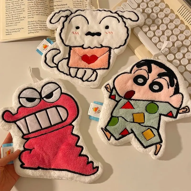 

Anime Crayon Shin-chan Cartoon Hand Towel Kawaii Cute Bathroom Children's Cartoon Water-Absorbent Quick-drying Towel Girl Gift