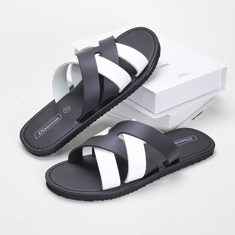 Herren Sommer Freizeitpantoffeln, Outdoor Sport Mode Urlaub Strandpantoffeln, Indoor Haus Rutschfeste Badezimmerpantoffeln – Detail 4