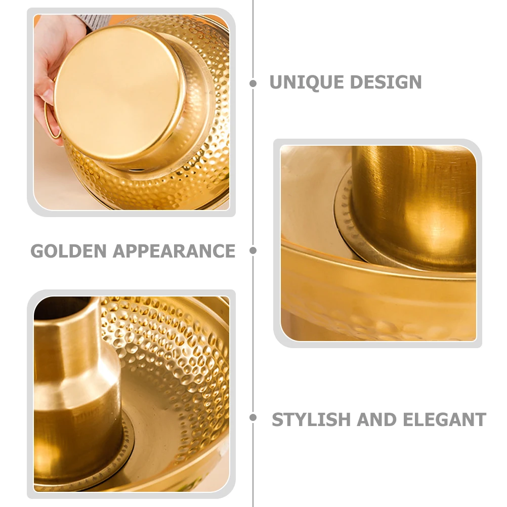 

Stainless Steel Dessert Hotpot Cooking Pot Pan Ice Cream Bowl Spicy Food Cooker Kitchen Supply for Home Hotel