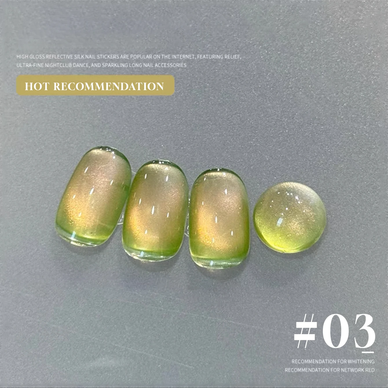 1 pièces ZH automne série de fruits colorés oeil de chat Gel vernis à ongles nouveau Style glace Transparent blanchiment perles de verre Nail Art