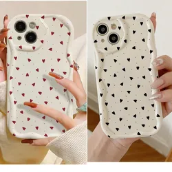 Flower Love Heart Case for VIVO Y17S Y22S Y21 Y21S Y33S Y36 Y35 Y19 Y16 Y02S Y01 Y15S Y15A V25 V21E V29E V23 V30 Soft Wavy Cover
