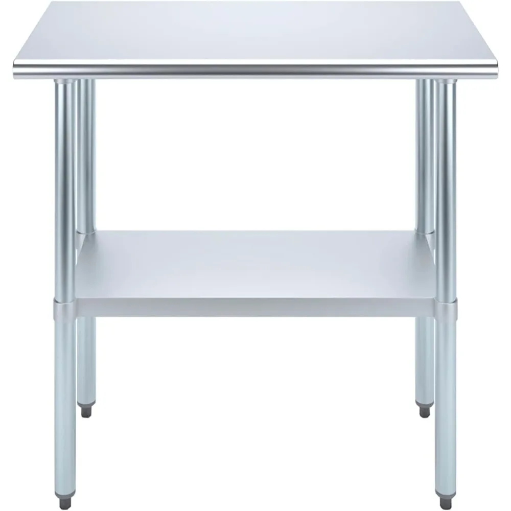X 36 طاولة عمل من الفولاذ المقاوم للصدأ مع رف داخلي |   معتمد من NSF |   مقعد أدوات جراج الغسيل |   إعداد طعام جزيرة المطبخ #2