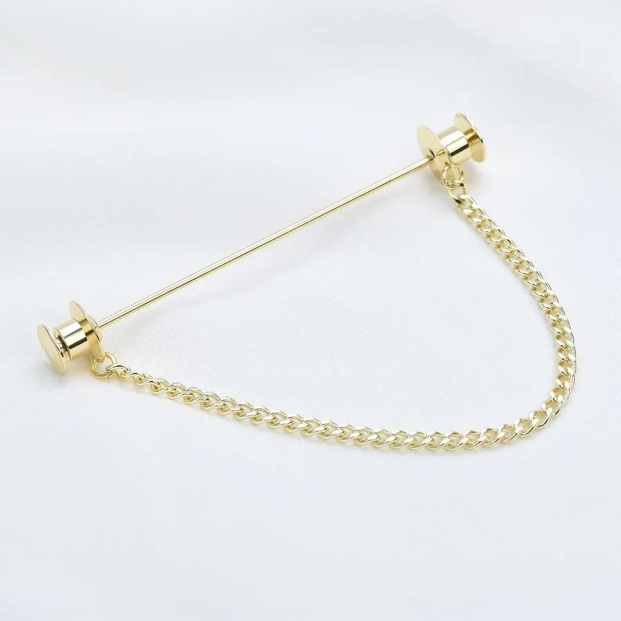 Eleganti spille da colletto a catena con nappe in metallo da uomo Spilla da abito Spilla da cravatta Accessori per camicie per abiti formali Riunioni d'affari e speciali