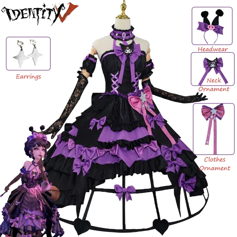 Bloody Queen Cosplay Costume Identity V Mary Cos Uniform Sanrio Lolita Evening Dress Headwear Halloween Carnival Role Play Women