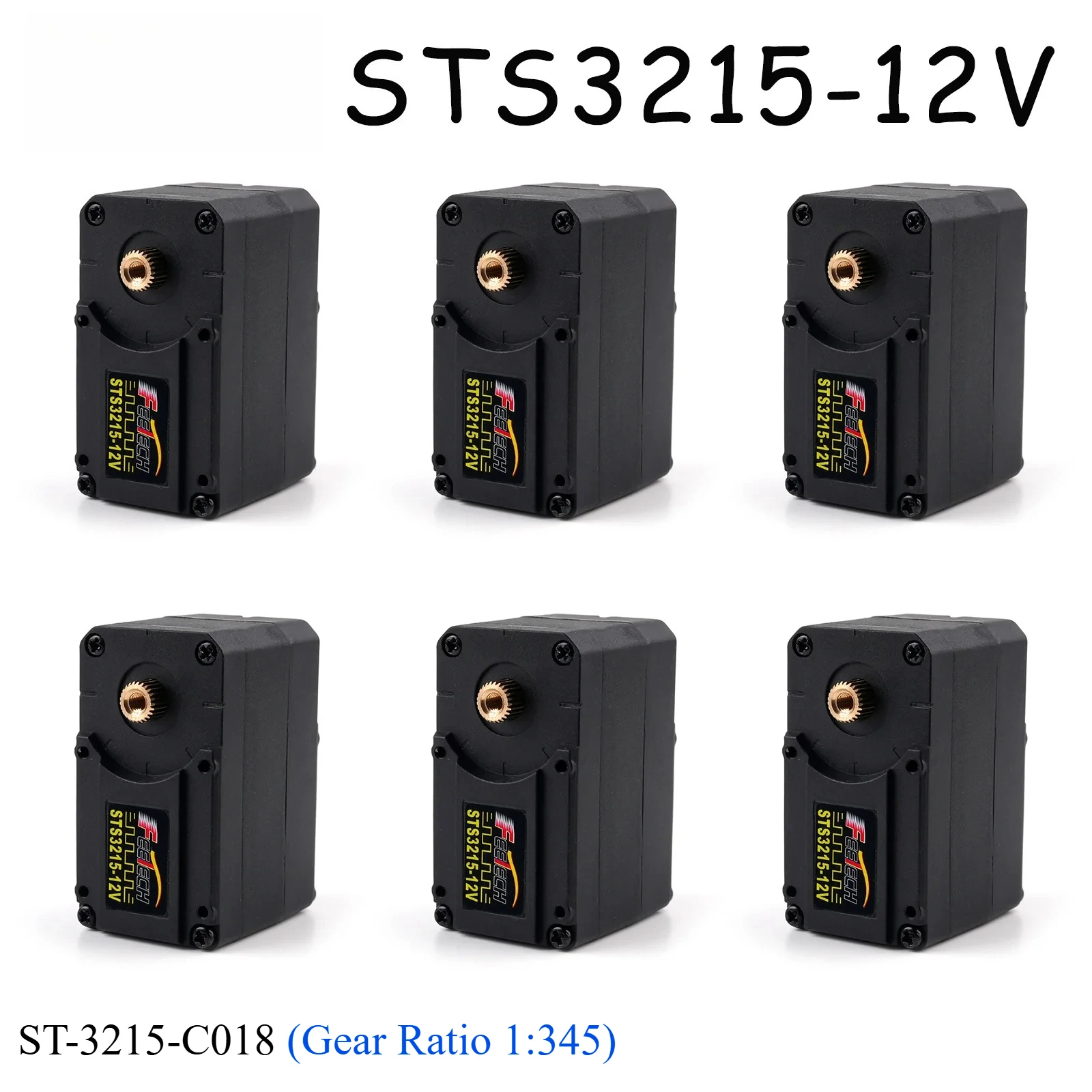 6PCS STS3215 12V 30KG High Torque Smart RC Servo Feetech TTL Serial Bus Robot Servo for SO-ARM100 Teaching Robot Arm Project