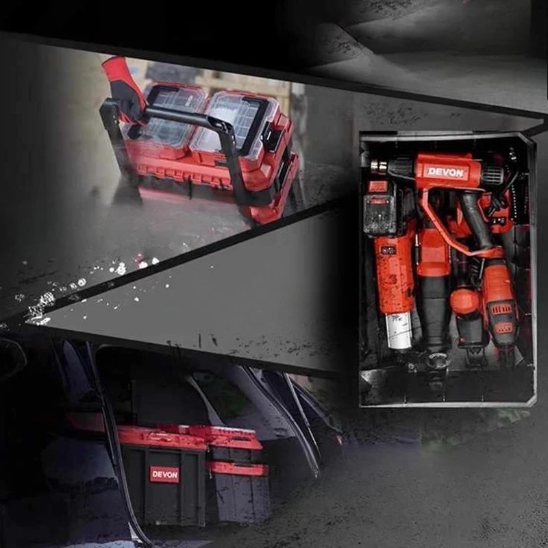 Pull Rod Toolbox Stacked Multi-purpose Storage Case Large Capacity Durable Combination Tools Organizer Practical Tool Case