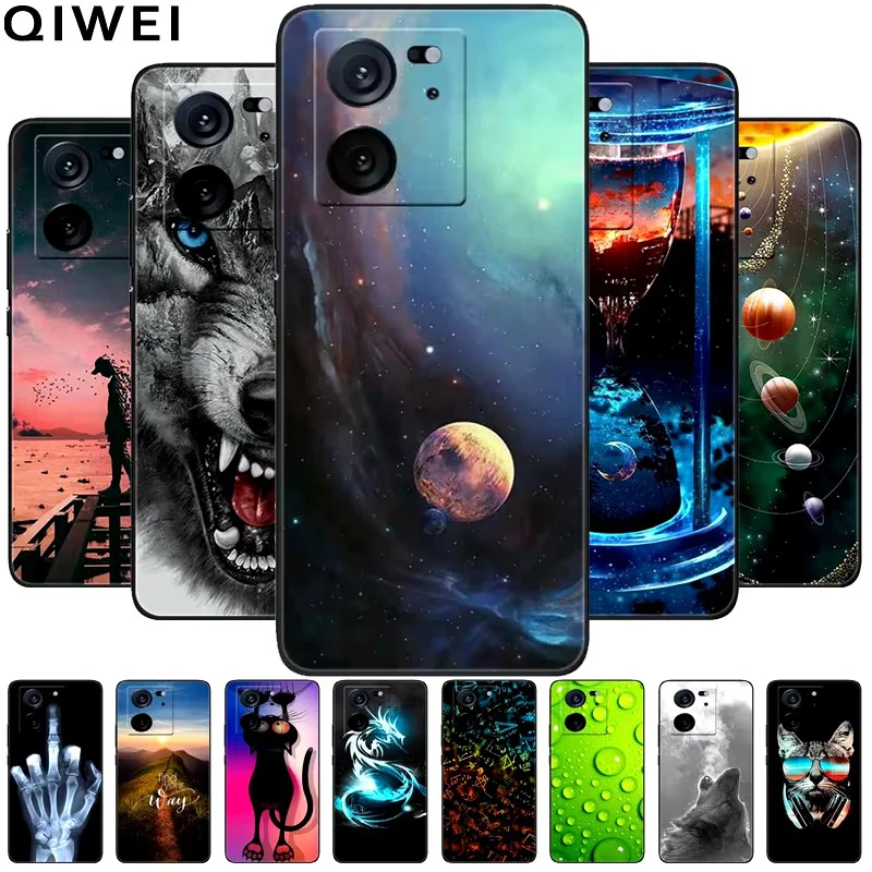 For Xiaomi 13T Pro 5G Case 13 T Soft Silicone Cool Wolf TPU Phone Cases for Xiaomi 13T Cover Capa Mi13T Shockproof Shells Lions