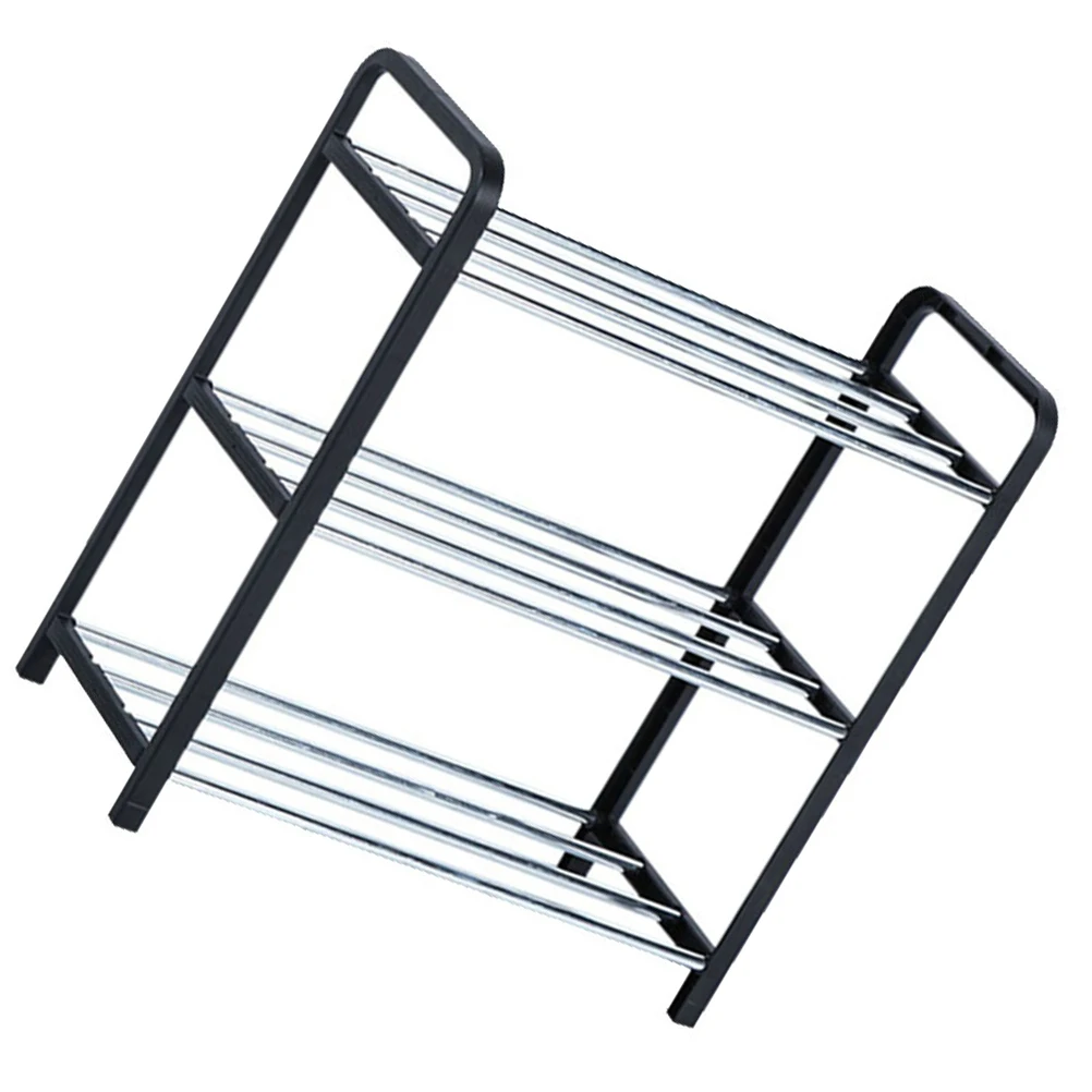 

1pc Multi-layer Rack Sturdy PP Steel Pipe Material Compact Size Storage Holder Household Shoe Organizer Shoe Shelf