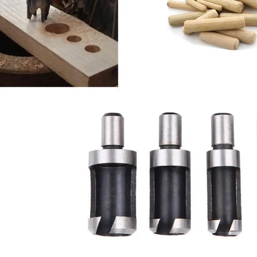 Titanium Coated Woodworking Drill Bit Set Claw Cylindrical Plug Cutter Hex Shank Countersink Carpentry Furniture Repair Tool