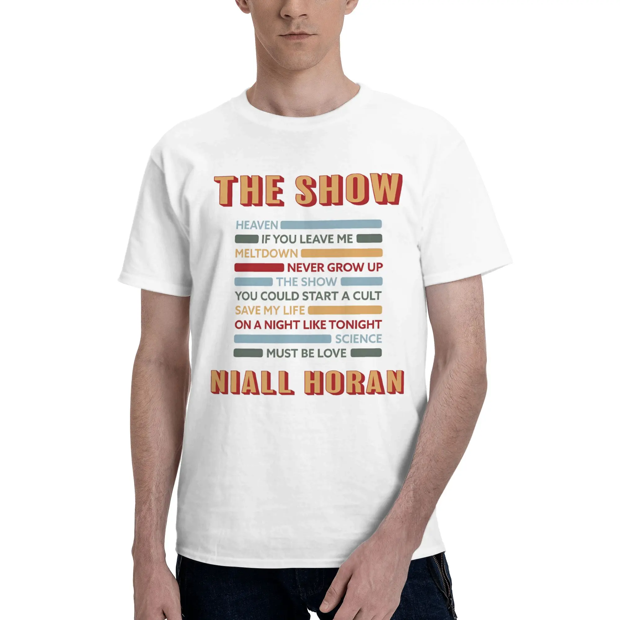 Niall Horan - The Show Album Not Easy To Deform Reversible T-shirtAmerican Retro Basic Tee