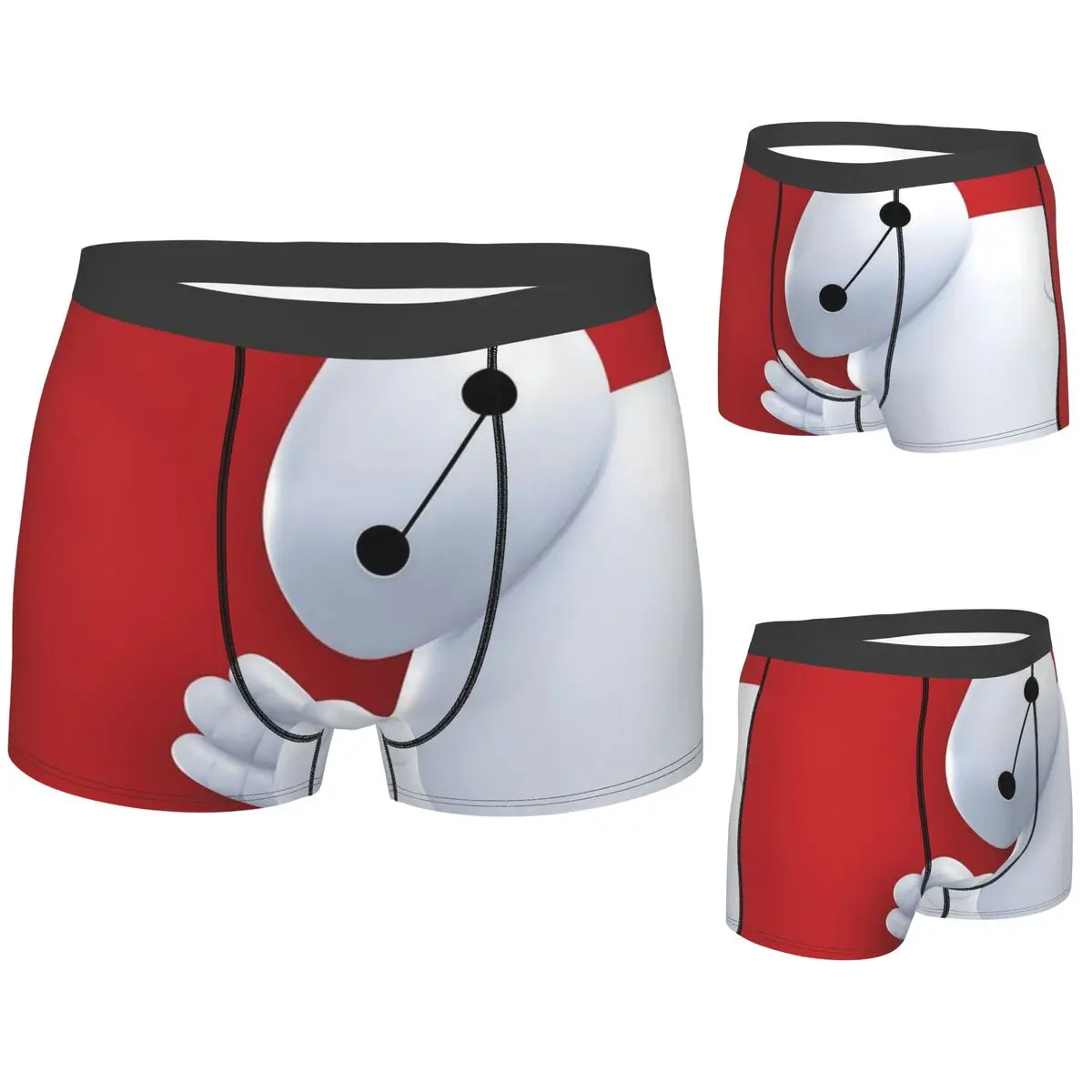 

Трусы-боксеры, шорты Big Hero 6, мужские трусы с героями мультфильмов, удобное нижнее белье для мужчин, подарки бойфренду