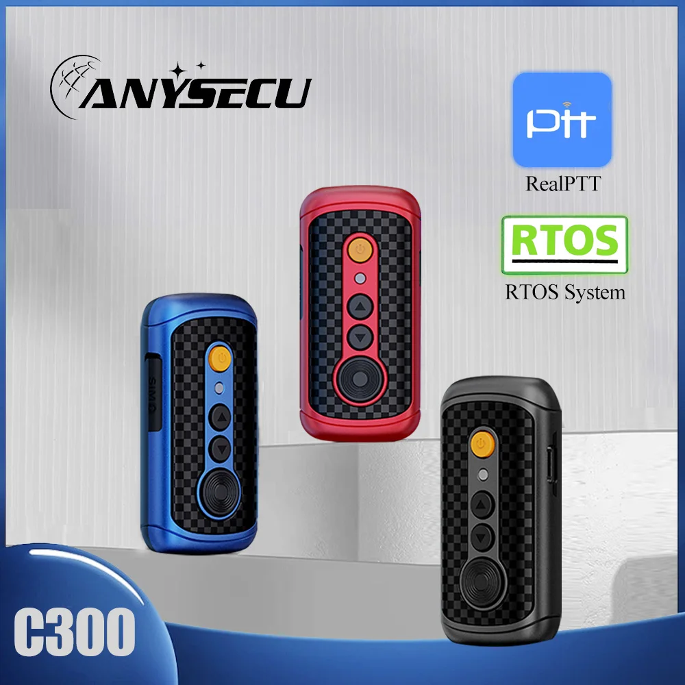 

Anysecu New Portable 4G POC LTE Radio C300 Mini Network Radio work with Realptt RTOS System 4G Radio