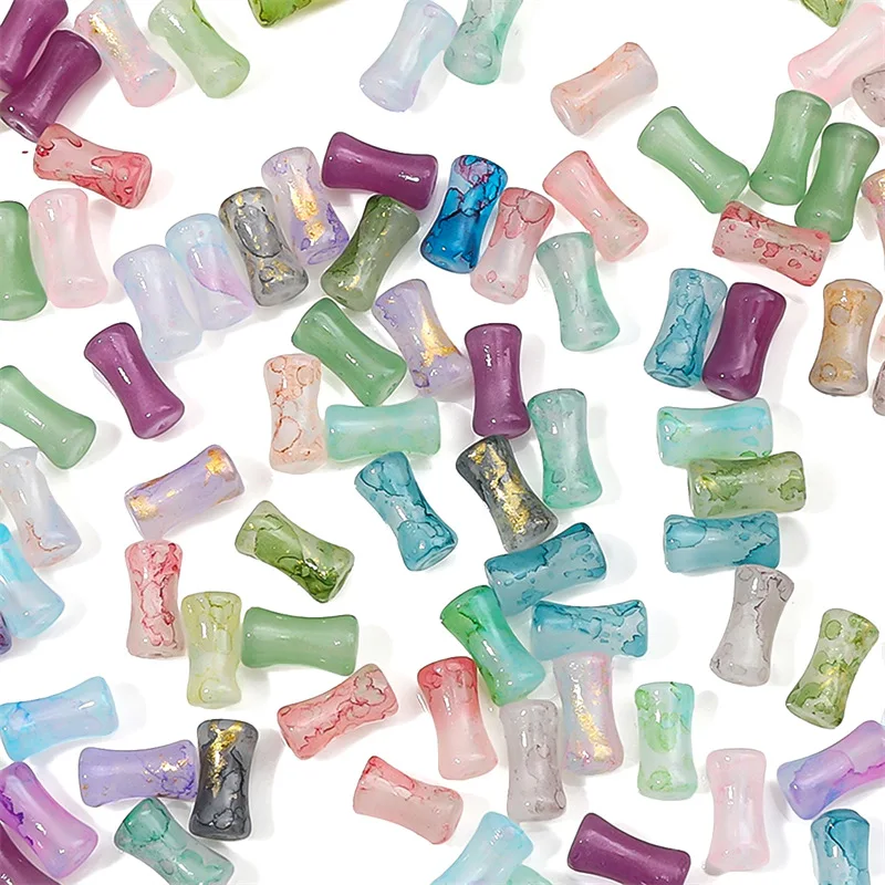 

20 шт., стеклянные древние таможенные бамбуковые шарнирные бусины, кулон, материалы для изготовления ювелирных изделий, аксессуары, подвески «сделай сам», браслет, ожерелье, принадлежности