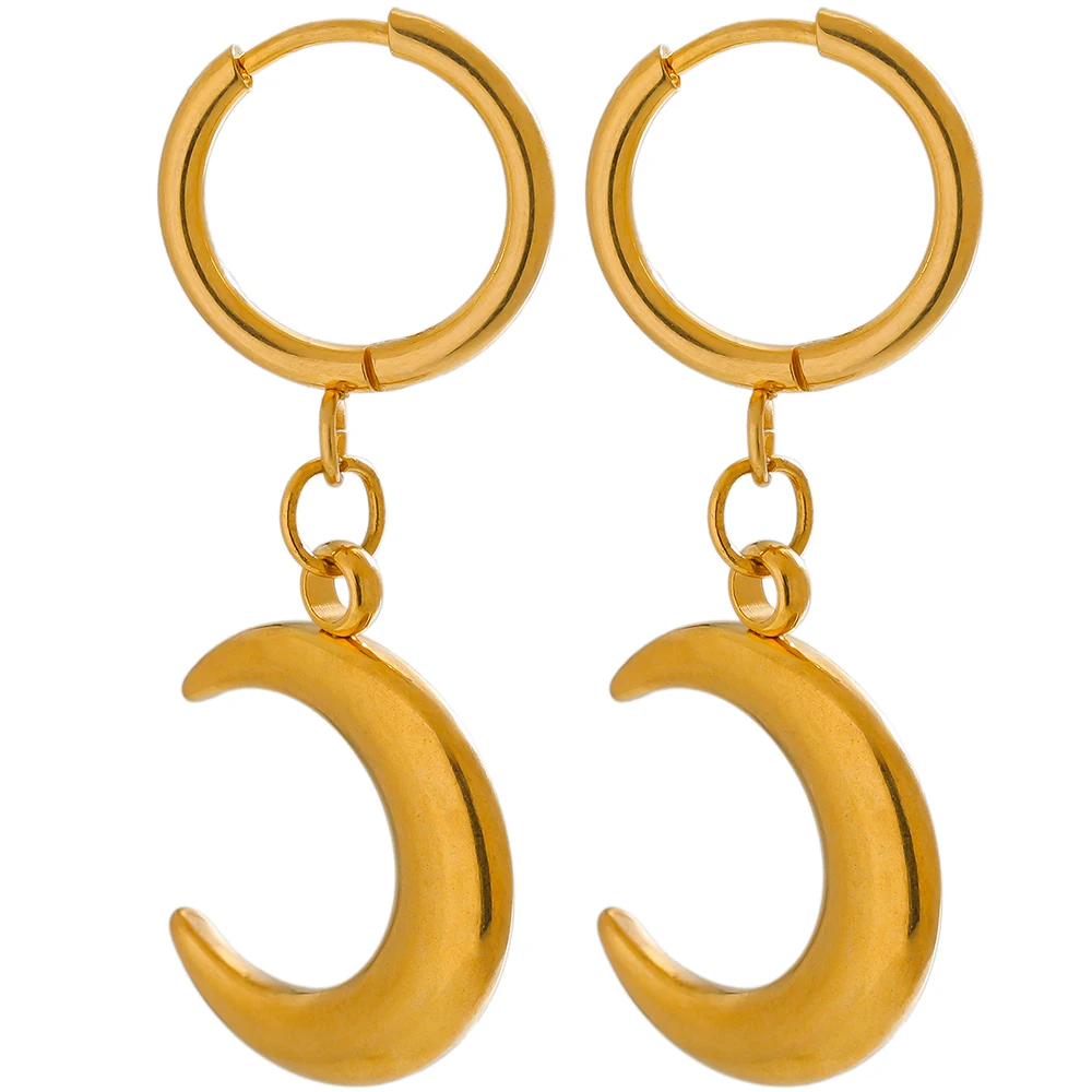 10pcs Stainless Steel Gold Color Plated Huggie Earrings Hooks with Loop Ear Post Jump Ring for DIY Jewelry Making Findings