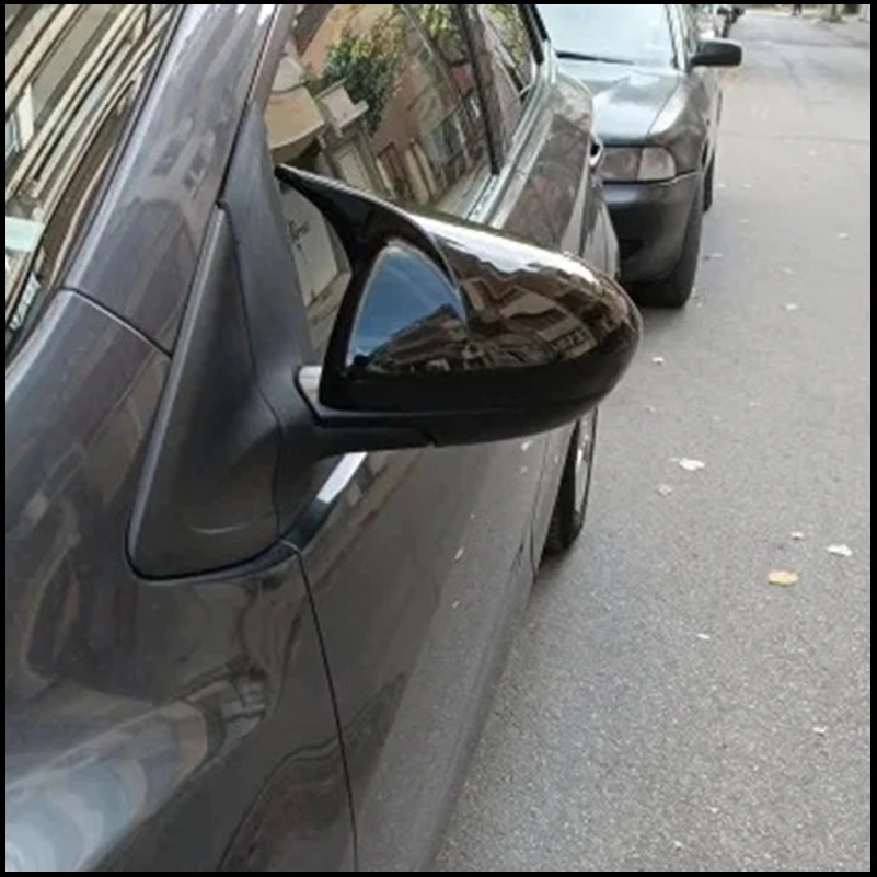 Car Styling For Mazda 2 Demio 2009-2014 Rearview Mirror Cover Caps Shell Sticker Trim With Horn Decorative Auto Accessories
