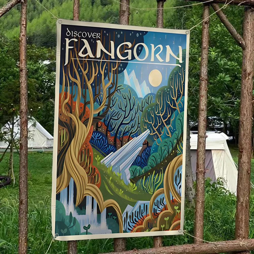 Anillo de arte PosterVintage, película, Castillo de Mordor, señor mágico, banderas Retro, múltiples opciones, sala de estudio, cabina, decoración Interior, pancarta