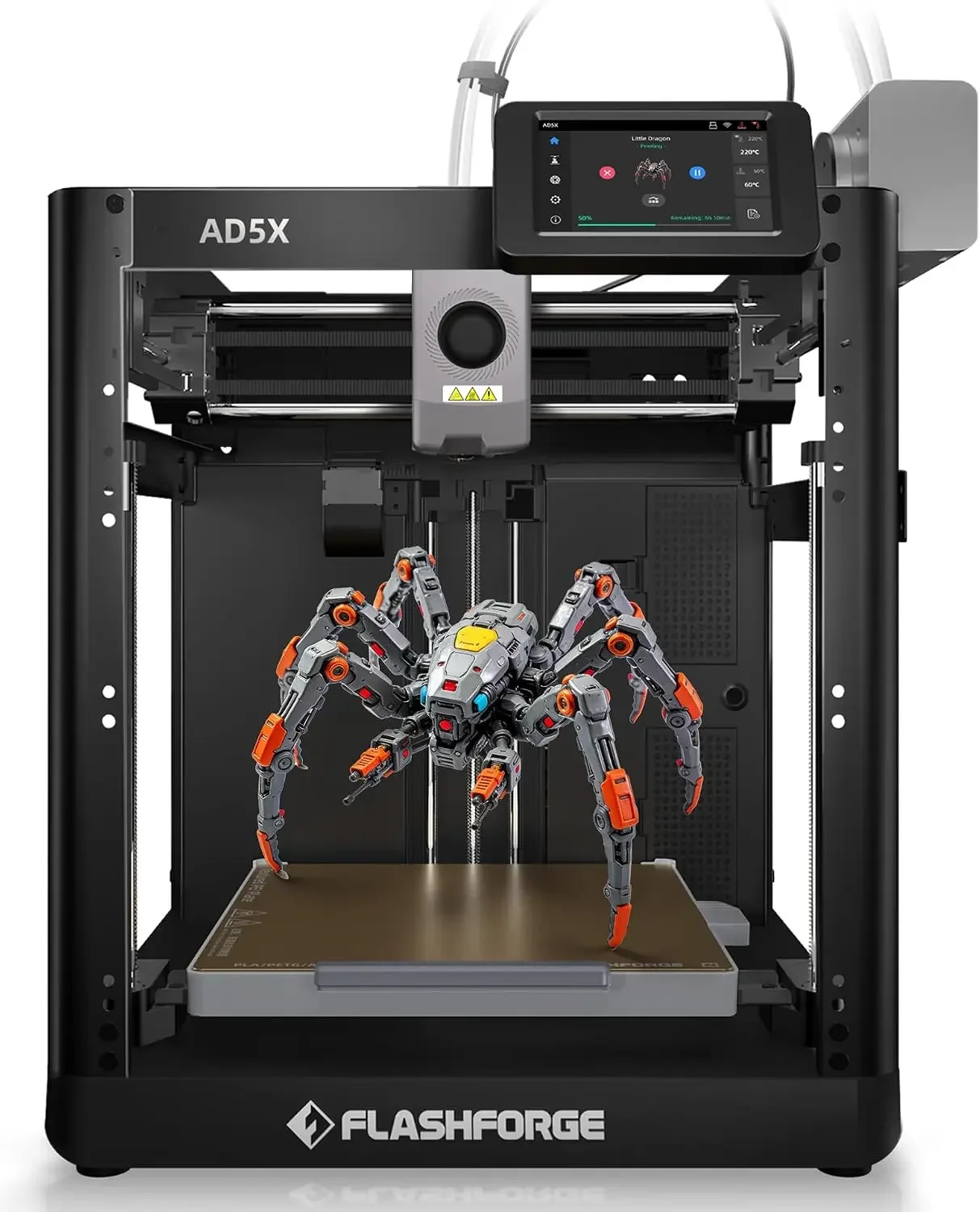 FLASHFORGE AD5X 3D Printer,Smart Multi-Color 3D Printer with IFS,Max 600mm/s High Speed 4 Colors Printing,Fully Auto Leveling,30
